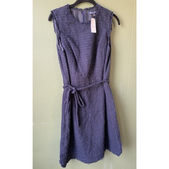 Brooks Brothers Dress Women 12P NEW Blue Tweed Career Midi Holiday Party Gift - Picture 11 of 12